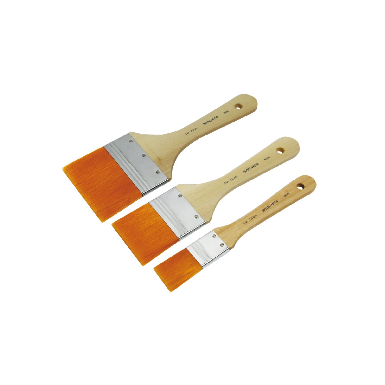 3 flat brushes
