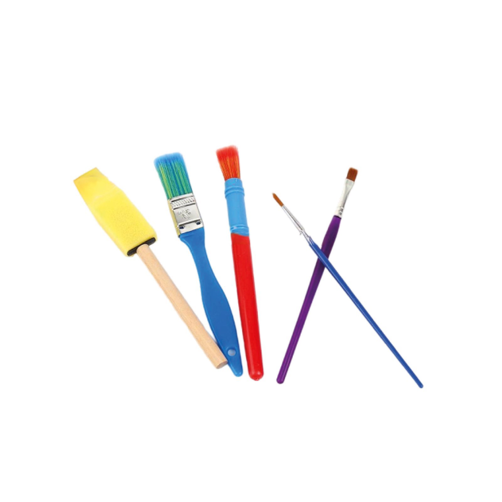 4 brushes and a sponge