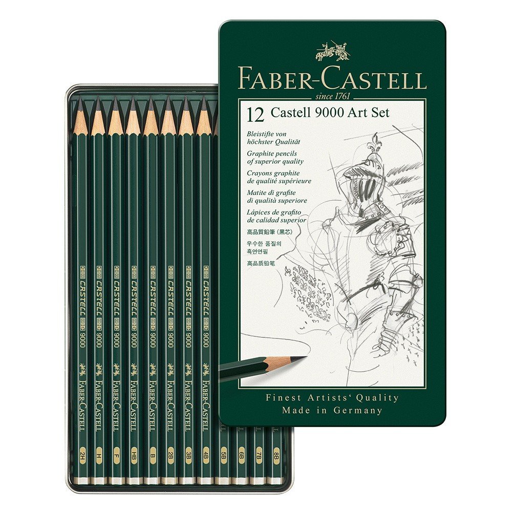 Castell 9000 graphite pencil, Art Set, tin of 12