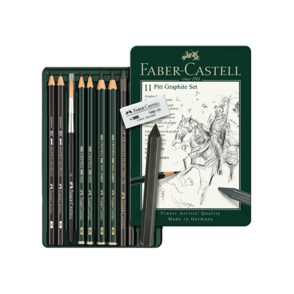 Pitt Graphite set, tin of 11 - Pens - Faber Castell