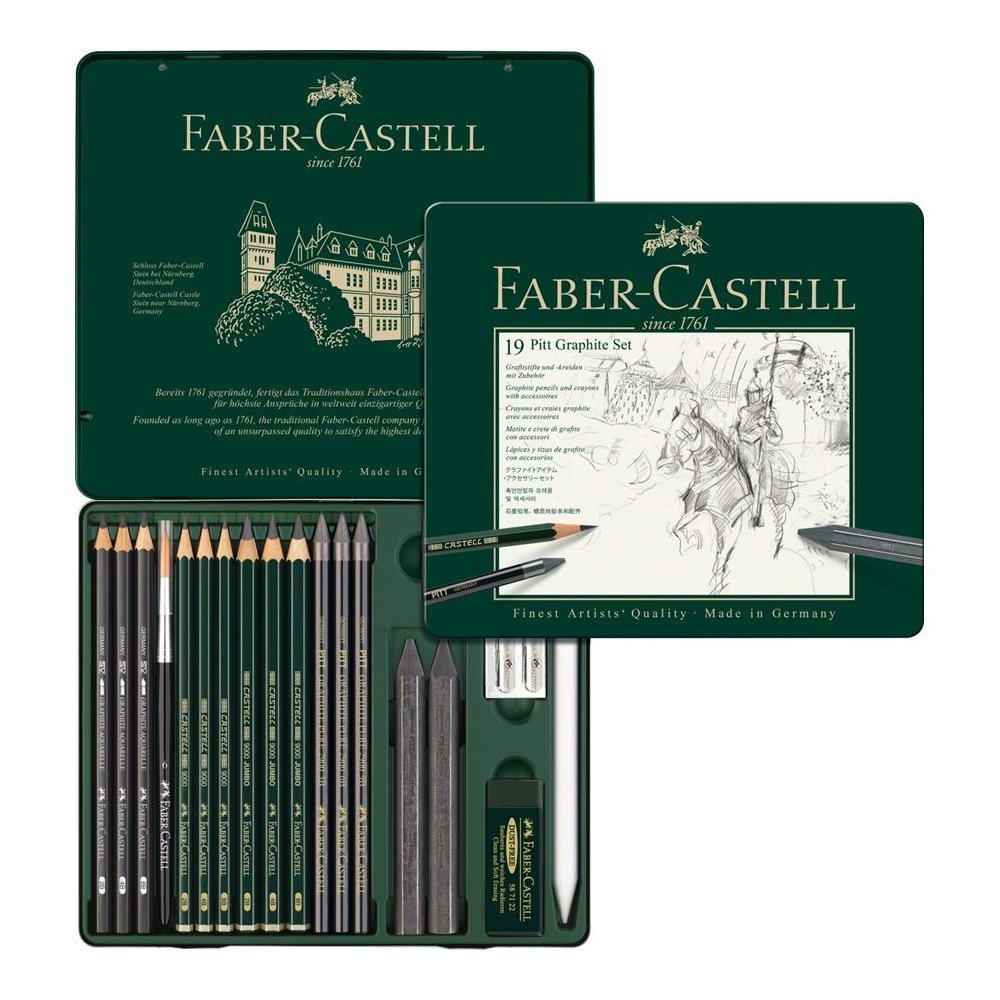 Pitt Graphite set, tin of 19