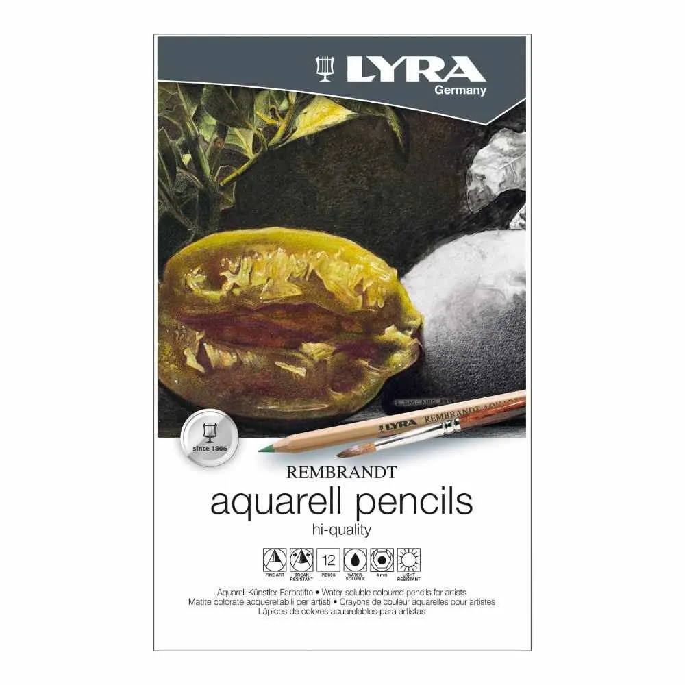 LYRA Rembrandt Aquarell Artists' Colored Pencils, Set of 12 Pencils - ألوان - ليرا