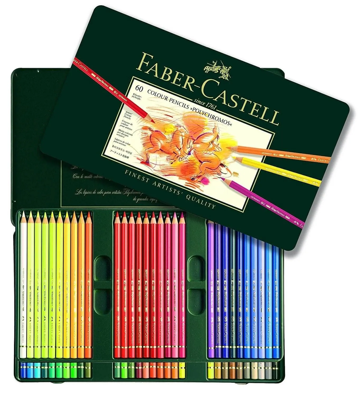 Polychromos colour pencil, tin of 60 - colors