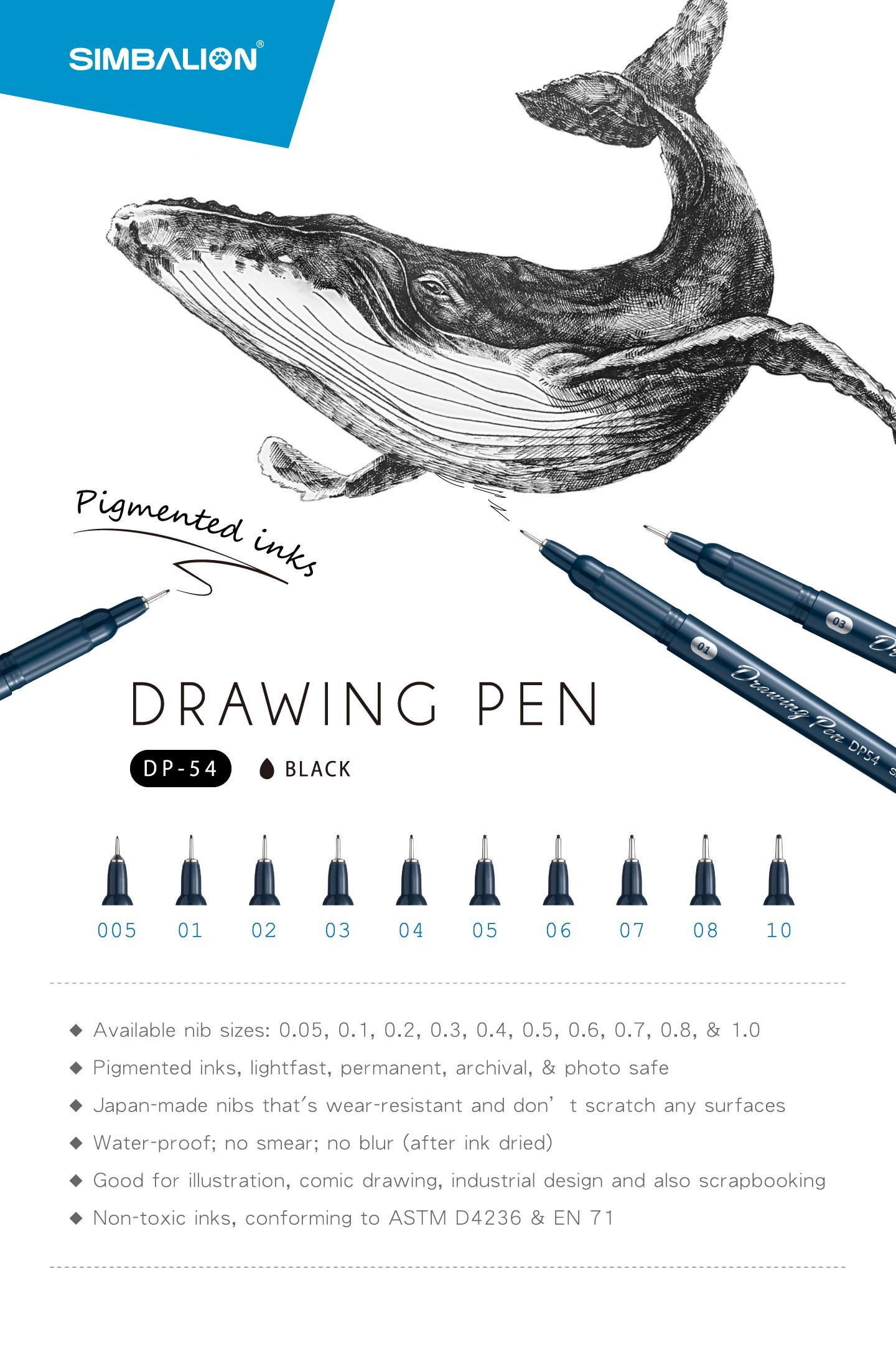 Simbalion Drawing Pen Black