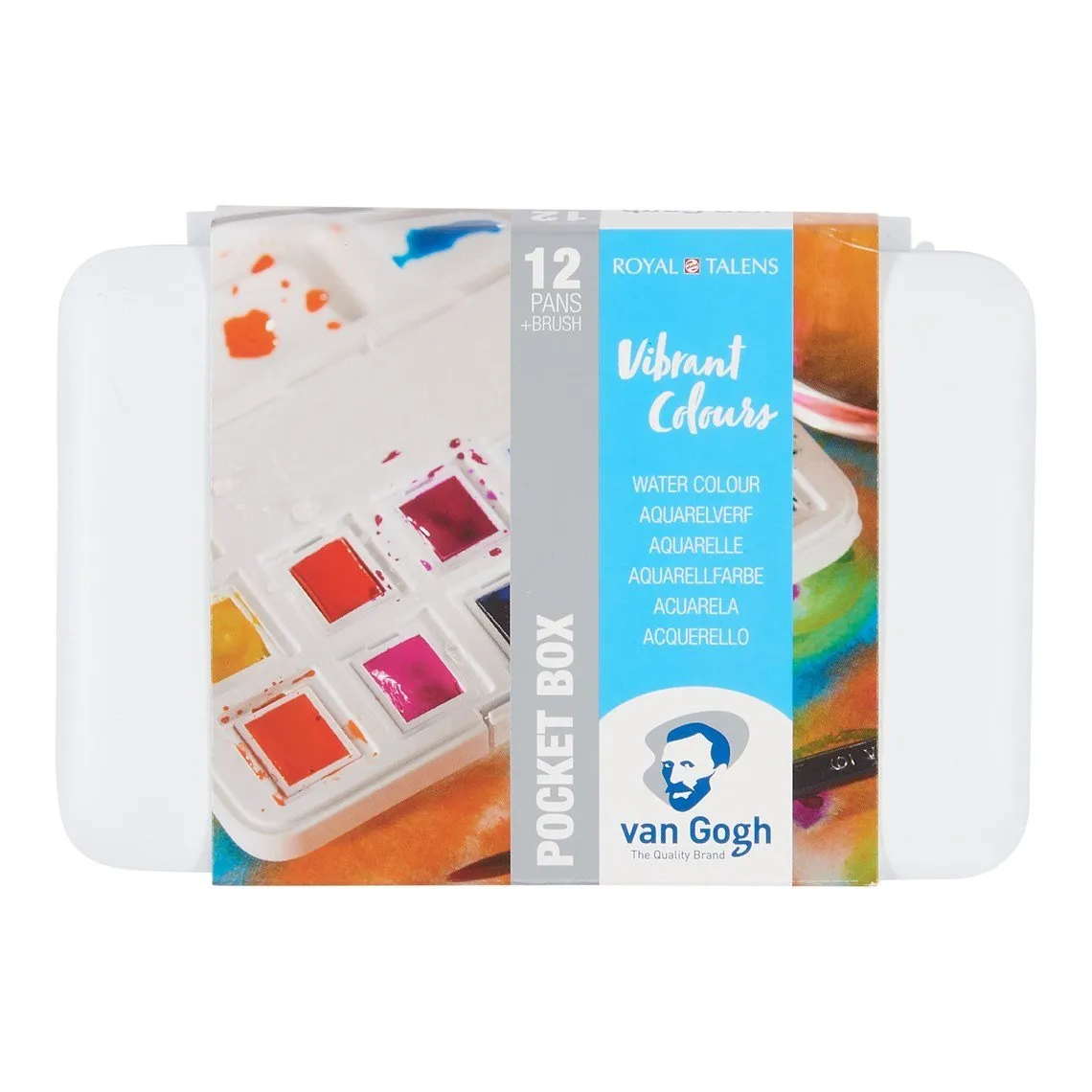 Watercolor Pocket Box Vibrant Colours - colors - Royal Talens - 3