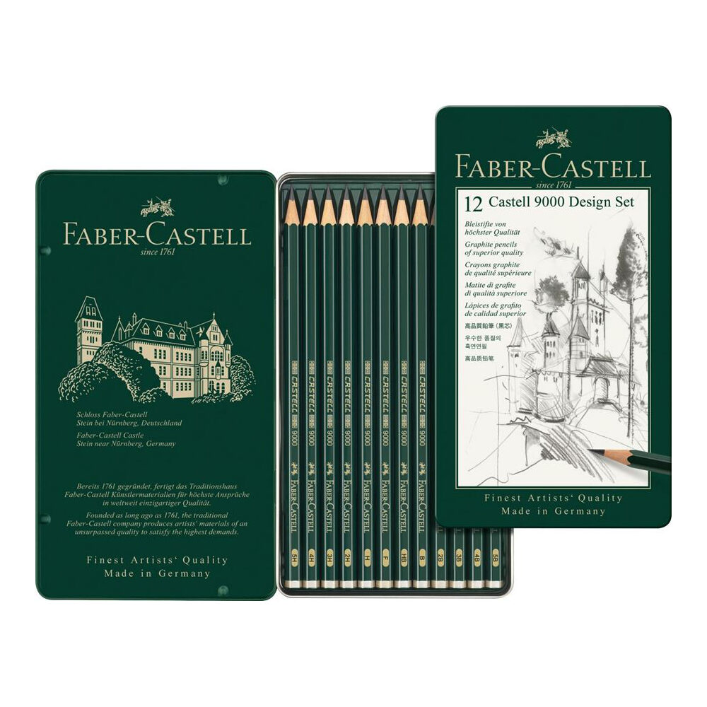 Castell 9000 graphite pencil, Design Set, tin of 12