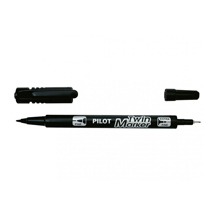 Twin Marker Marker Pen Black Begreen Extra Fine Fine Tip 2